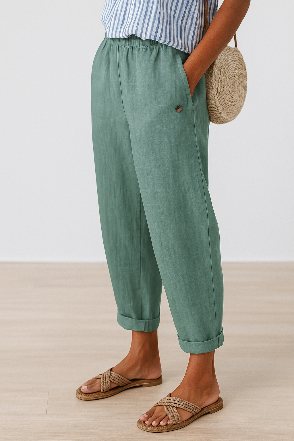 Margot | Tailored Cropped Straight-Leg Pants For Women