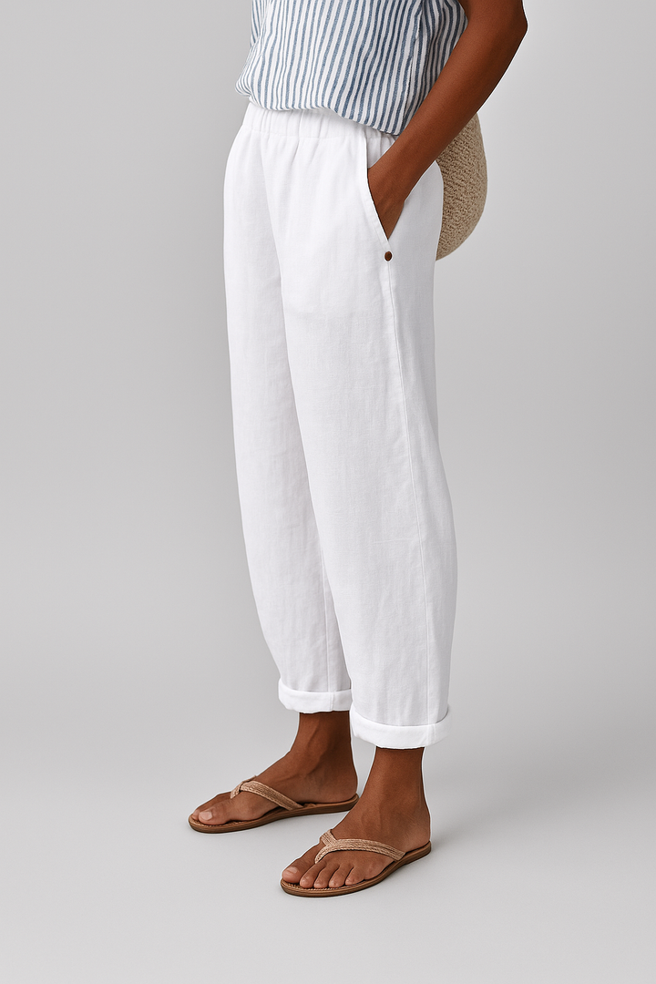 Margot | Tailored Cropped Straight-Leg Pants For Women