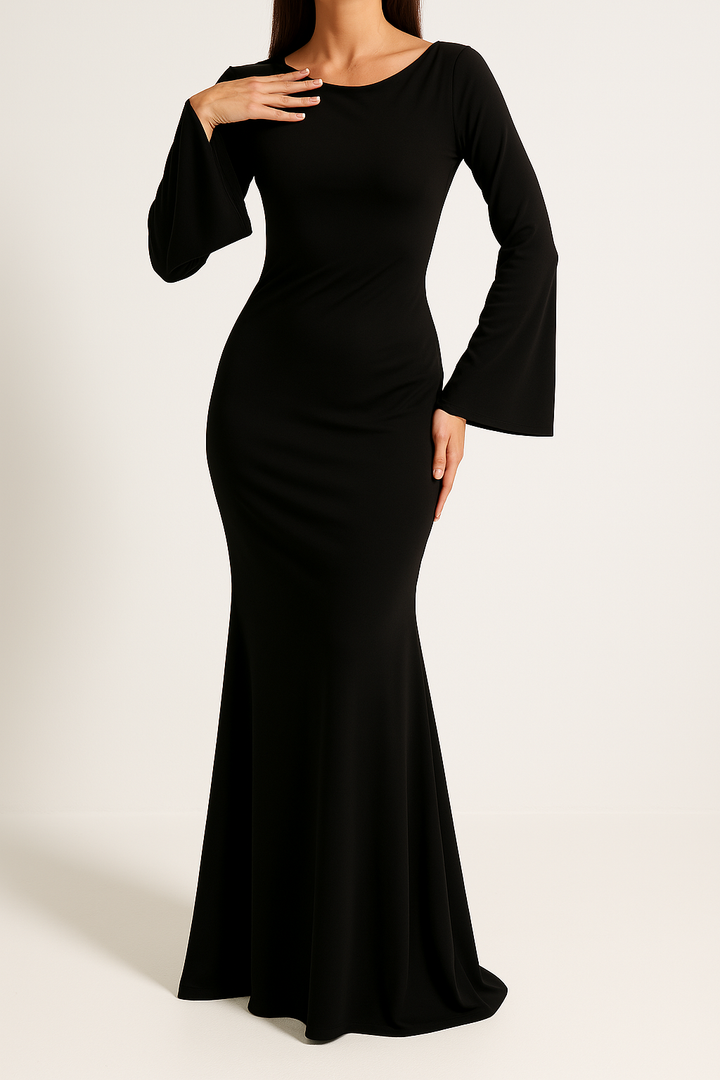 Elena | Women’s Long-Sleeve Winter Maxi Dress