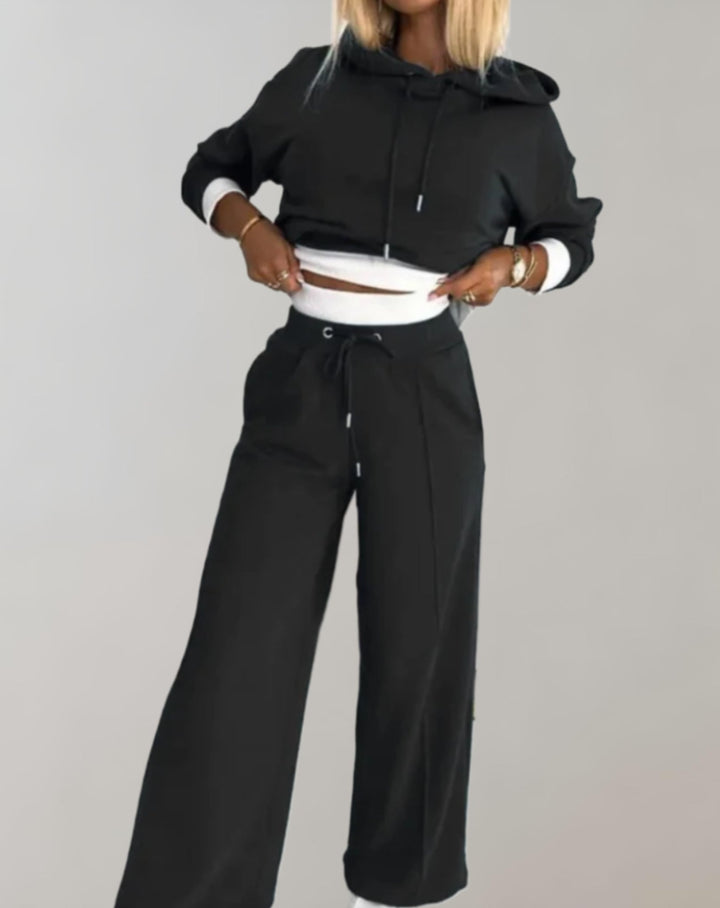 Elise | Casual Women’s Two-Piece Wide-Leg Tracksuit Set