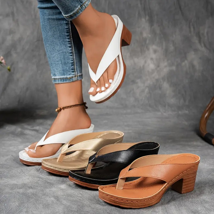 Marilyn | Cushioned Orthopedic Heeled Slippers For Women