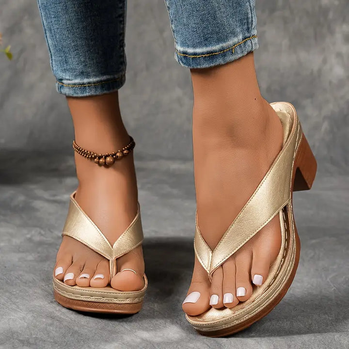 Marilyn | Cushioned Orthopedic Heeled Slippers For Women