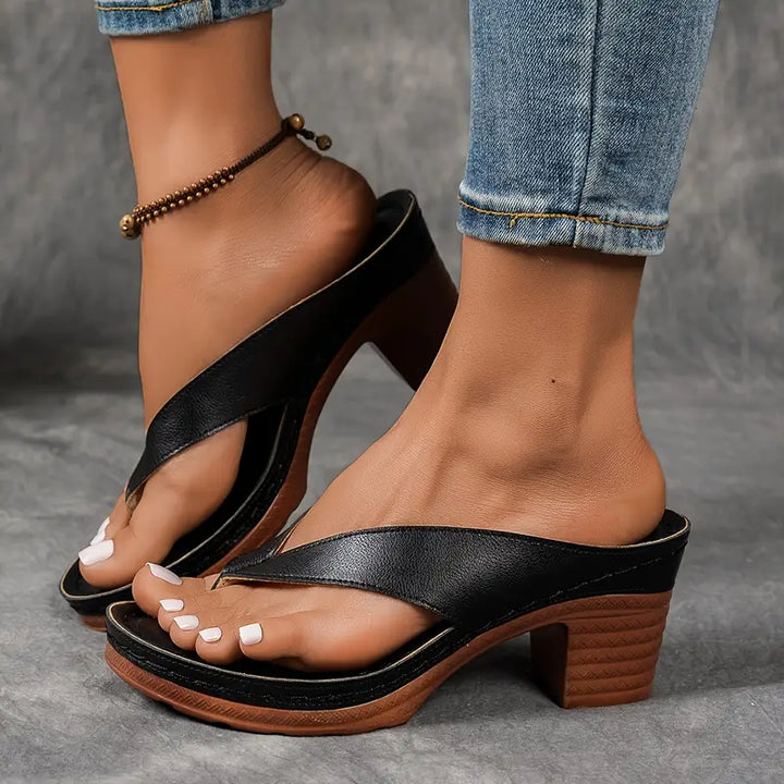 Marilyn | Cushioned Orthopedic Heeled Slippers For Women
