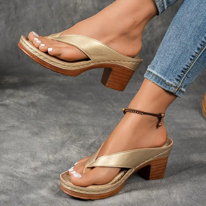 Marilyn | Cushioned Orthopedic Heeled Slippers For Women