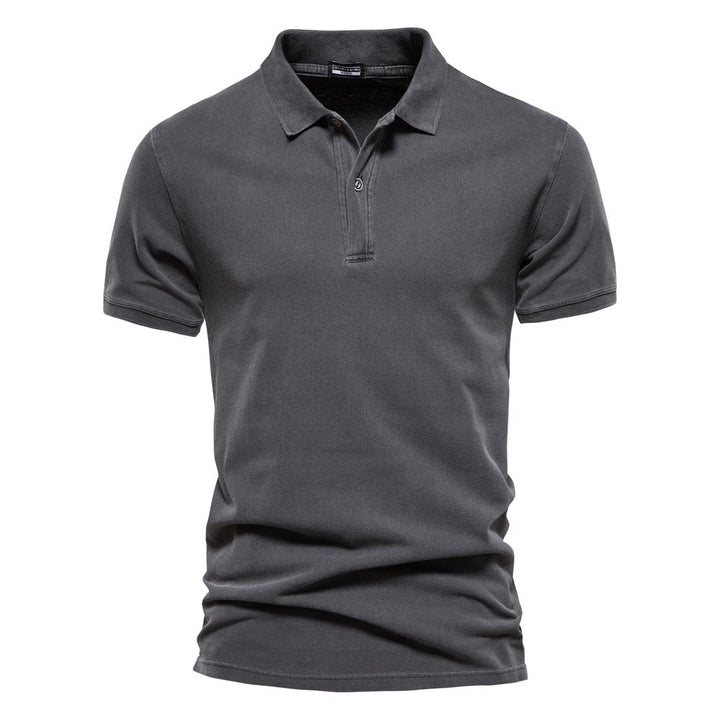 Eli | Men’s Tailored Polo Shirt With Structured Collar And Buttoned Front