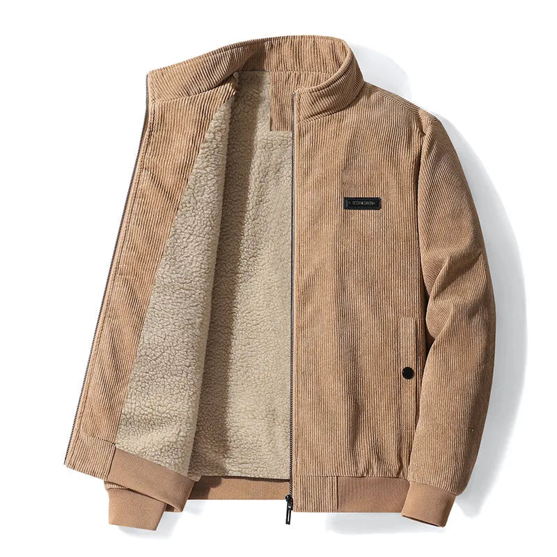 LIAM | Men’s Cold-Weather Zip Jacket With Stand-Up Collar And Soft Inner Lining
