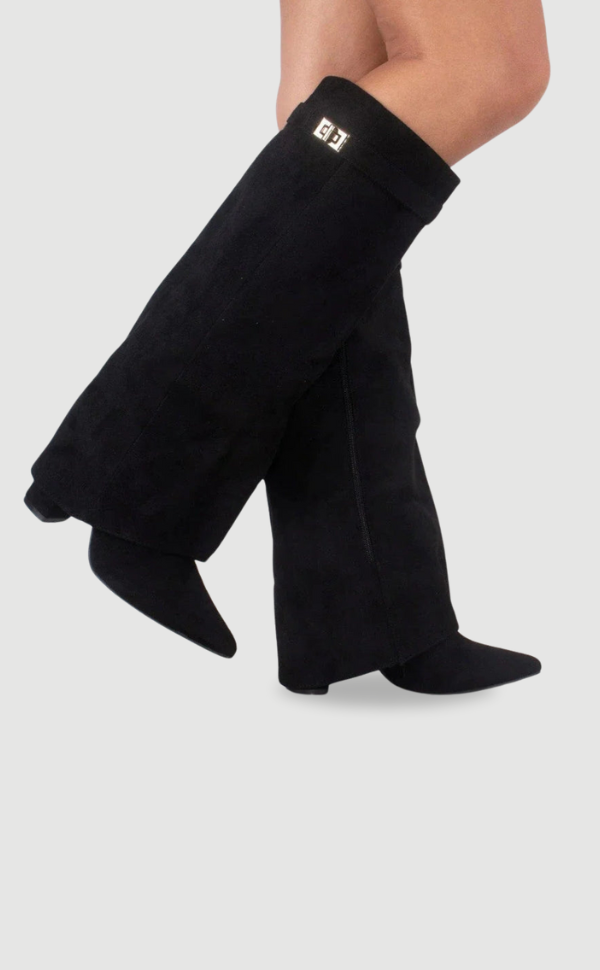 Ava | Women’s Leather Thigh-High Boots With Buckle Detail