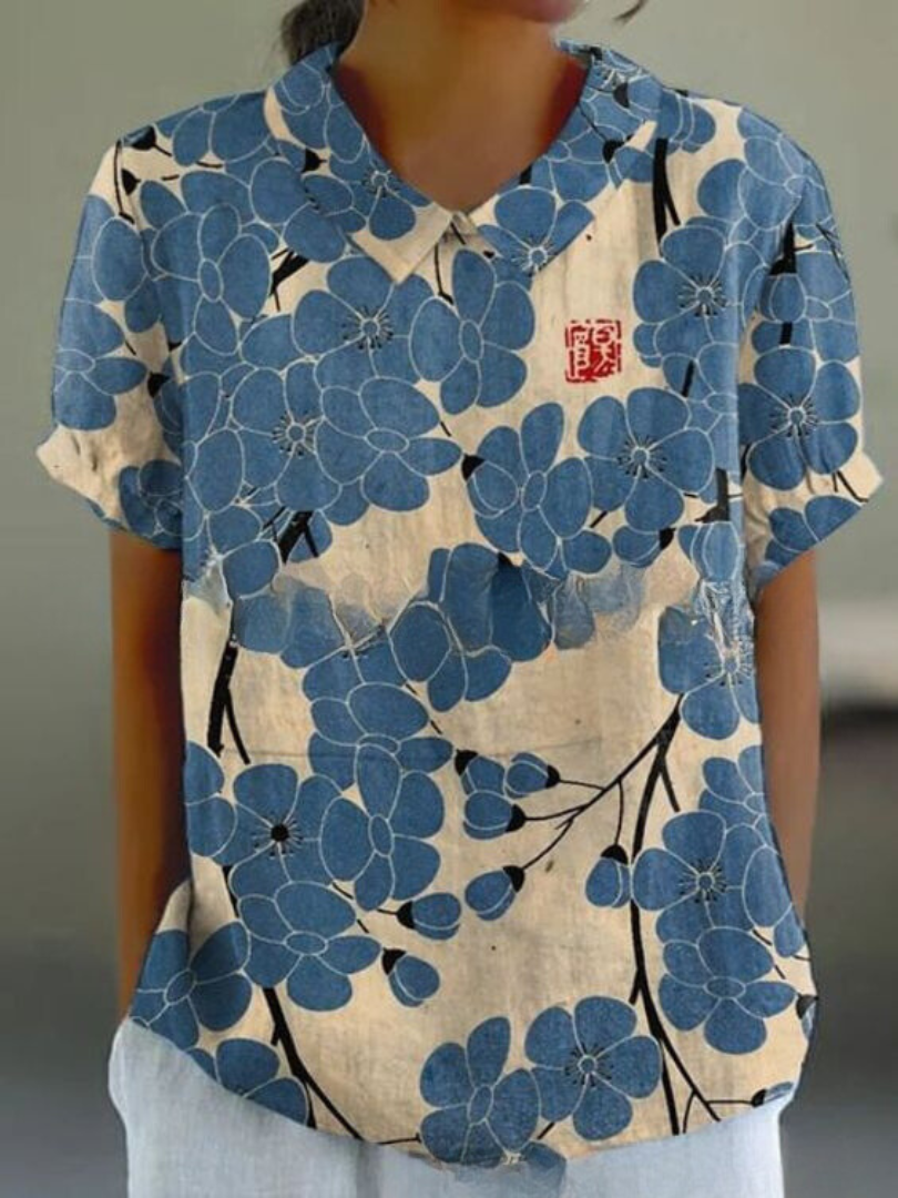 Hazel | Women’s Vintage Floral Casual Blouse