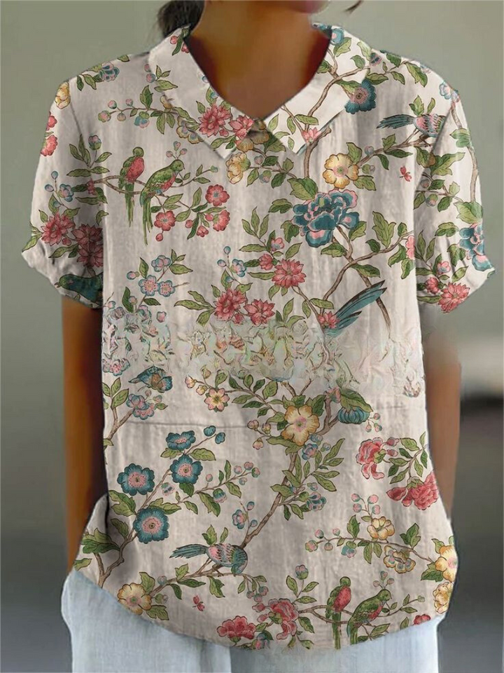 Hazel | Women’s Vintage Floral Casual Blouse