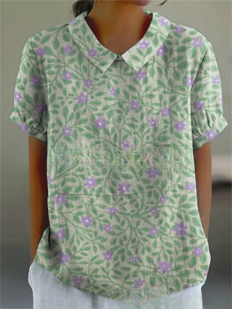 Hazel | Women’s Vintage Floral Casual Blouse