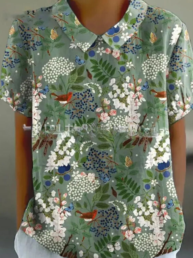 Hazel | Women’s Vintage Floral Casual Blouse