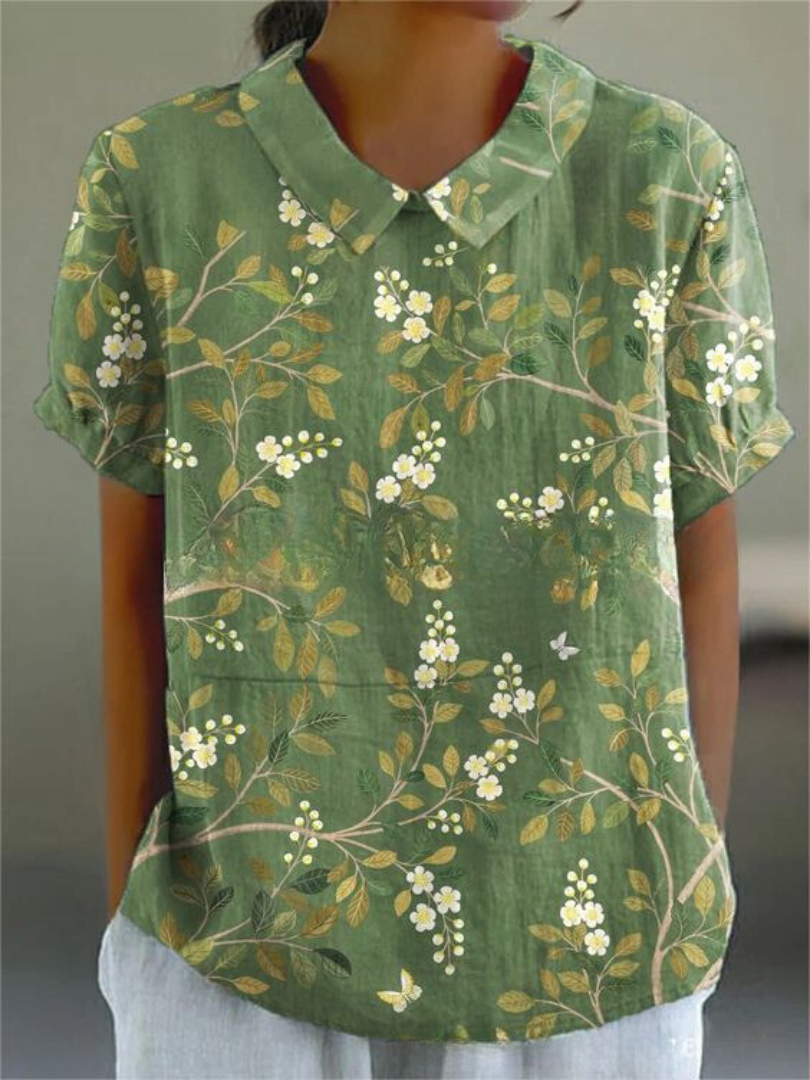 Hazel | Women’s Vintage Floral Casual Blouse