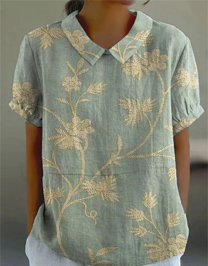 Hazel | Women’s Vintage Floral Casual Blouse