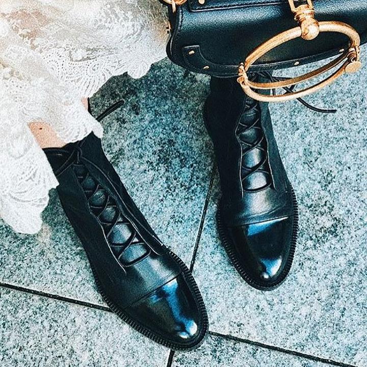 Luna | Lace-Up Leather Ankle Boots For Women