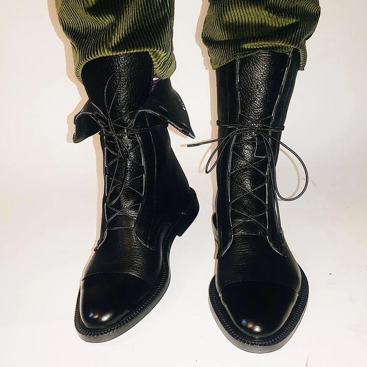 Luna | Lace-Up Leather Ankle Boots For Women