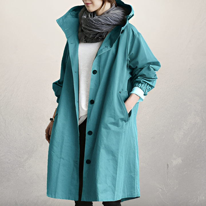 Elena | Timeless Hooded Trench Coat With Classic Elegance