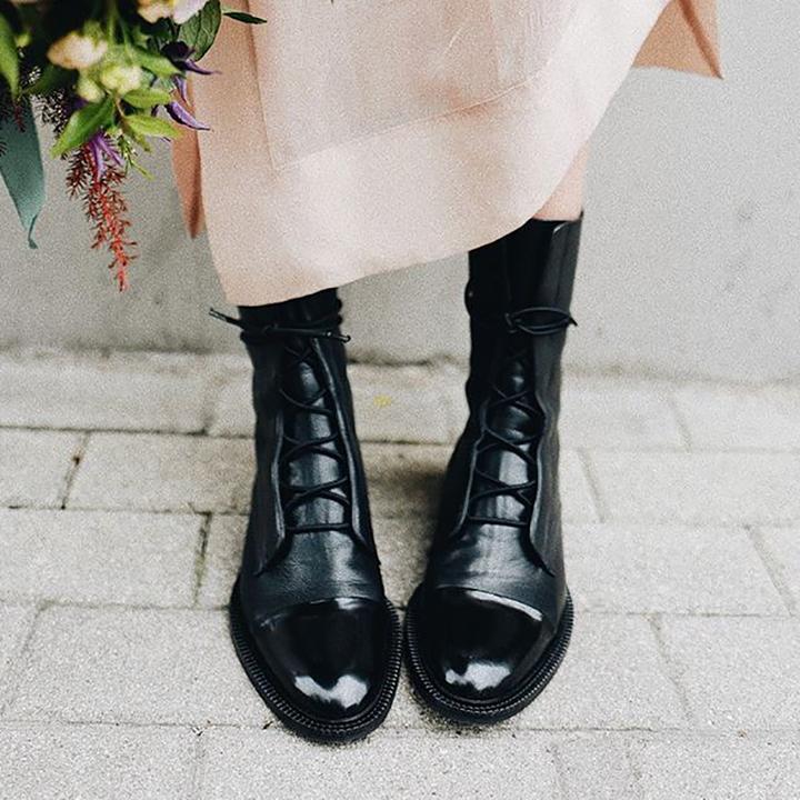 Luna | Lace-Up Leather Ankle Boots For Women