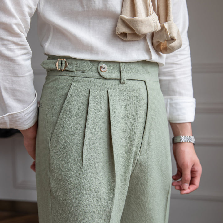Henry | Men’s High-Waist Pleated Tailored Trousers