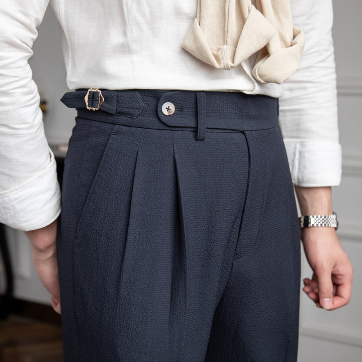 Henry | Men’s High-Waist Pleated Tailored Trousers