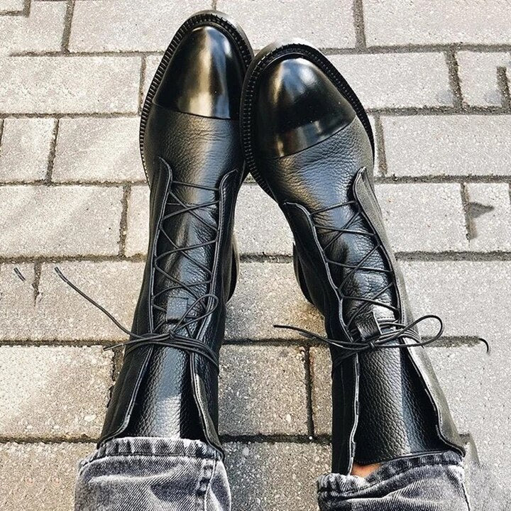 Luna | Lace-Up Leather Ankle Boots For Women