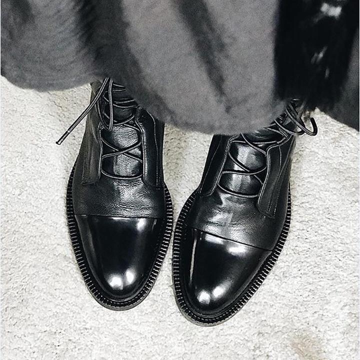 Luna | Lace-Up Leather Ankle Boots For Women