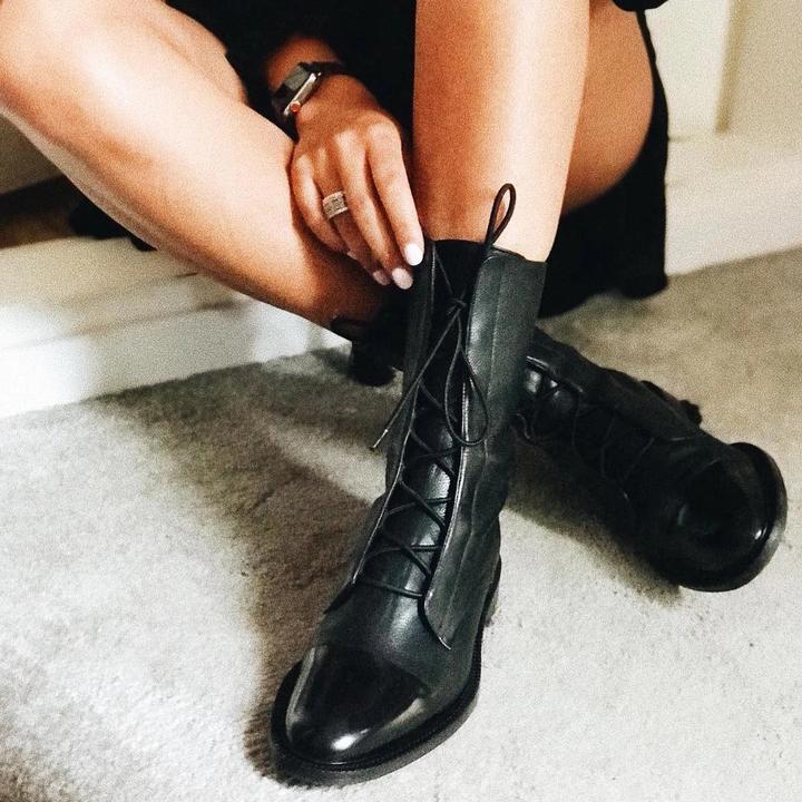 Luna | Lace-Up Leather Ankle Boots For Women