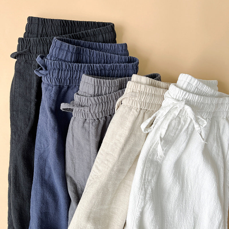 Hugo | Men’s Relaxed Fit Linen Drawstring Trousers