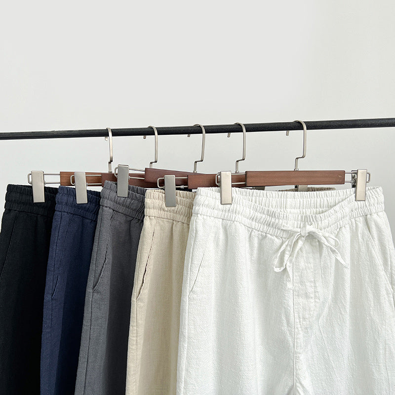 Hugo | Men’s Relaxed Fit Linen Drawstring Trousers