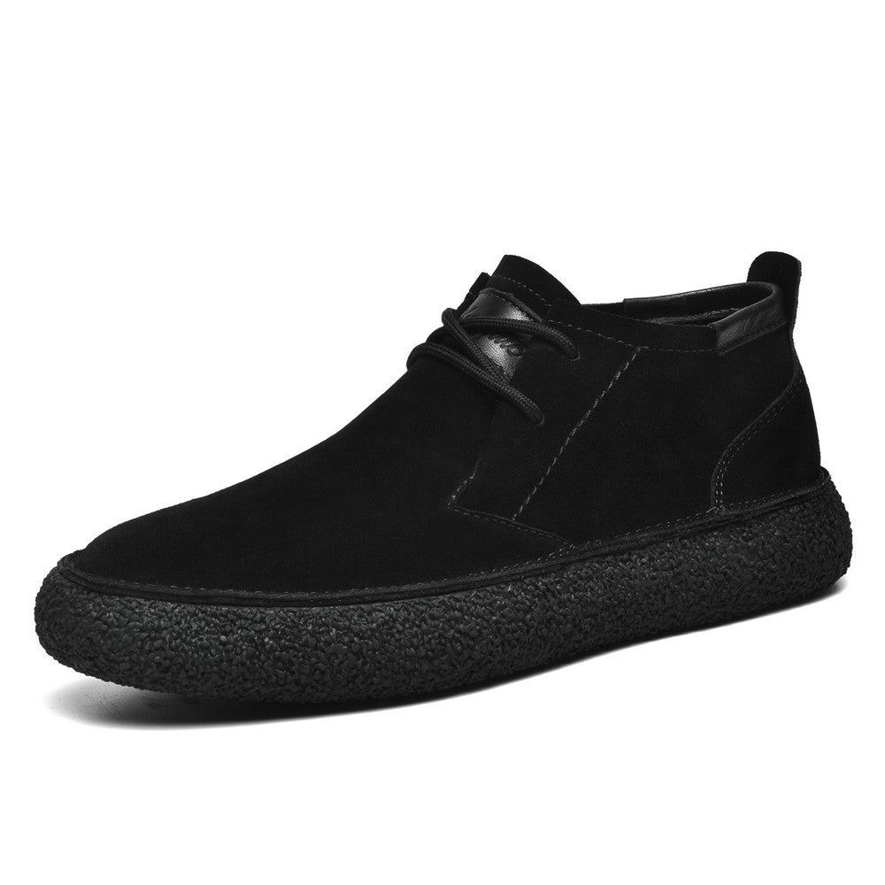 NOAH | Men’s Mid-Top Casual Orthopedic Loafers With Lace-Up Design And Textured Sole