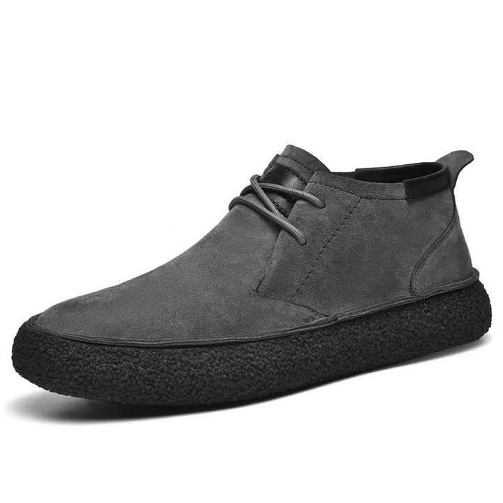 NOAH | Men’s Mid-Top Casual Orthopedic Loafers With Lace-Up Design And Textured Sole