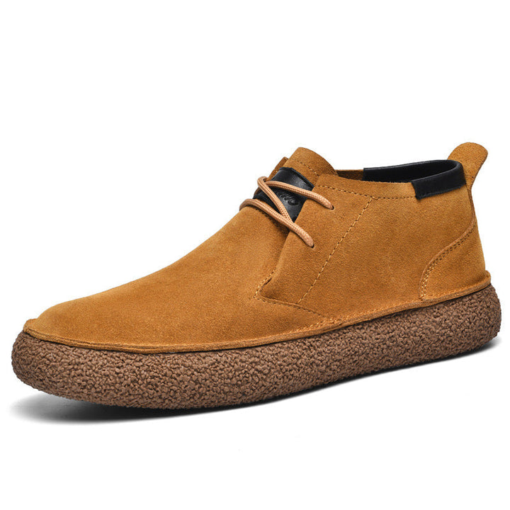 NOAH | Men’s Mid-Top Casual Orthopedic Loafers With Lace-Up Design And Textured Sole