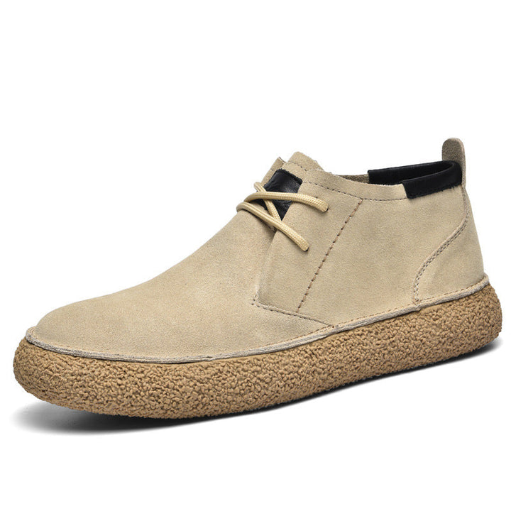 NOAH | Men’s Mid-Top Casual Orthopedic Loafers With Lace-Up Design And Textured Sole