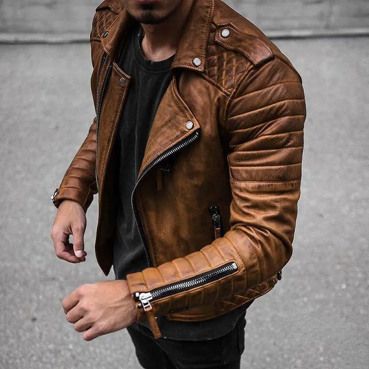 Ryder | Men’s Modern Moto-Inspired Zip Jacket With Edgy Style