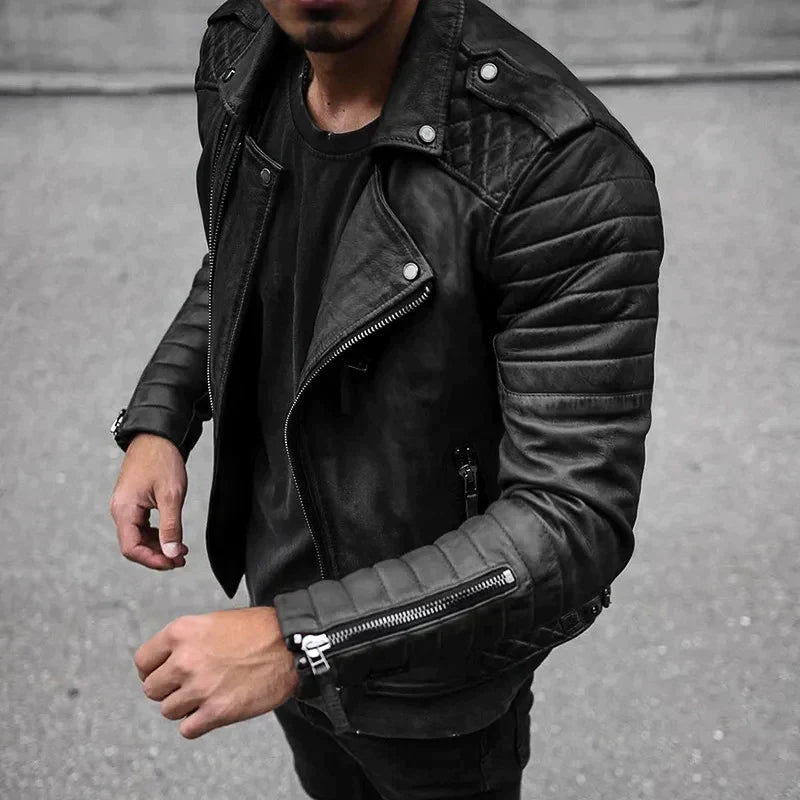 Ryder | Men’s Modern Moto-Inspired Zip Jacket With Edgy Style