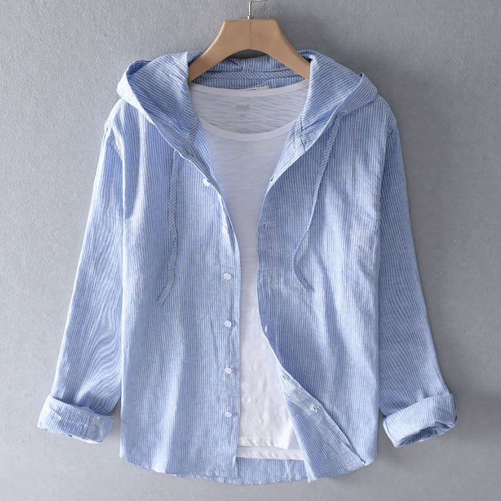 Elara | Premium Linen Hooded Top With Relaxed Luxury Feel