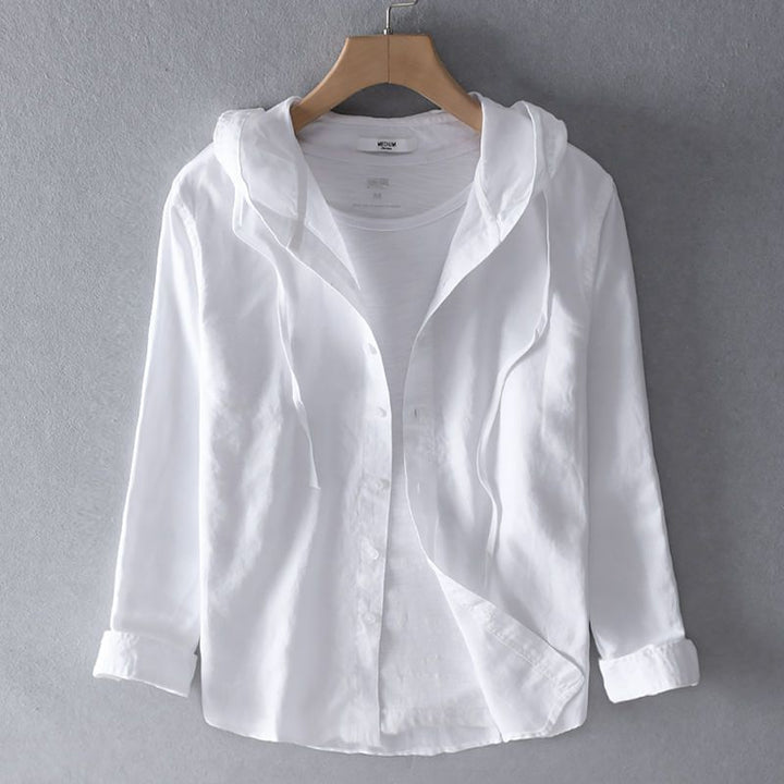 Elara | Premium Linen Hooded Top With Relaxed Luxury Feel