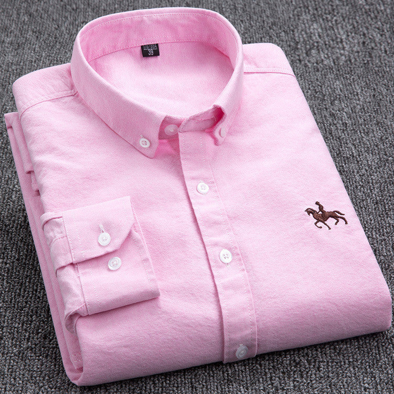 Leo | Men’s Refined Long-Sleeve Check Shirt With Buttoned Front