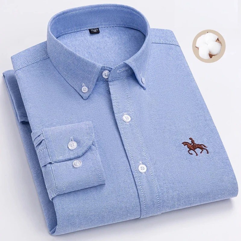Leo | Men’s Refined Long-Sleeve Check Shirt With Buttoned Front