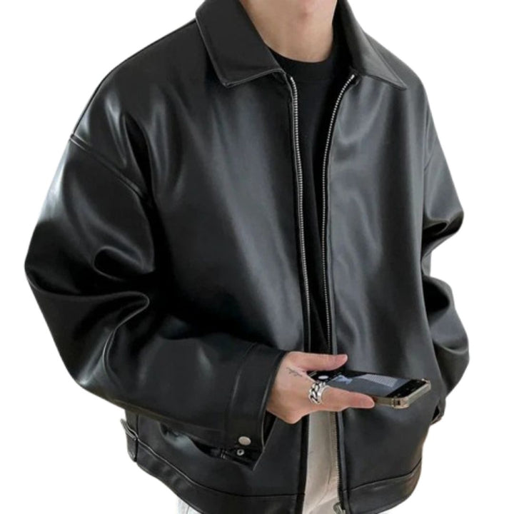 Liam | Men’s Oversized Leather Bomber Jacket