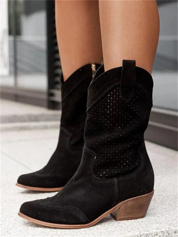 Sophie | Breathable Fashionable Cowboy Boots With Zipper
