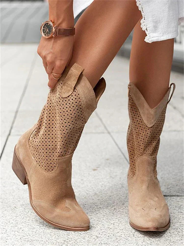 Sophie | Breathable Fashionable Cowboy Boots With Zipper