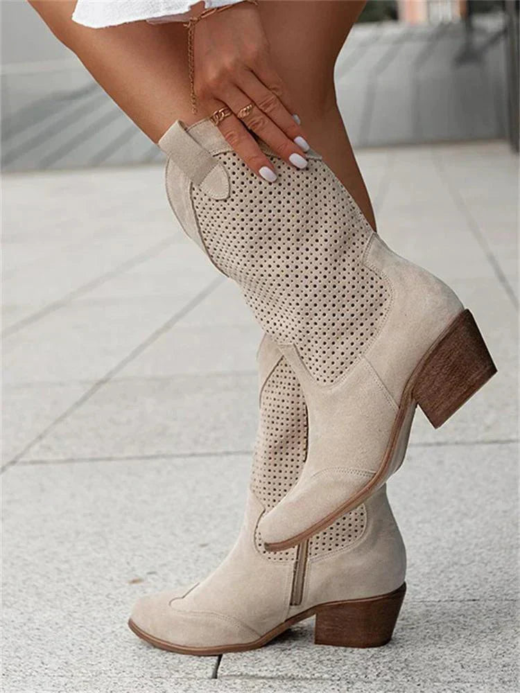 Sophie | Breathable Fashionable Cowboy Boots With Zipper