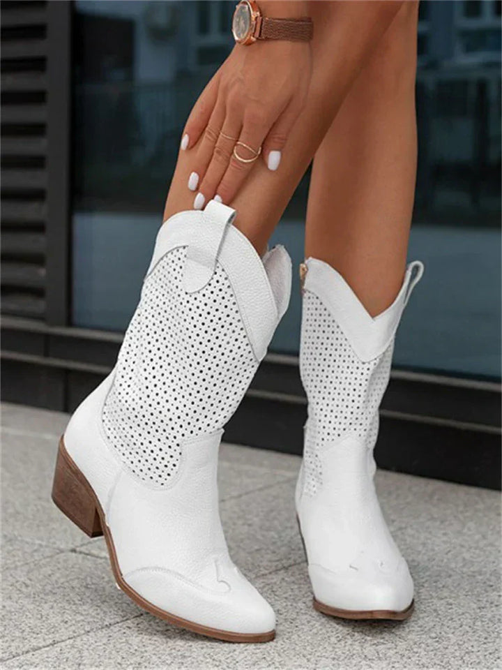 Sophie | Breathable Fashionable Cowboy Boots With Zipper