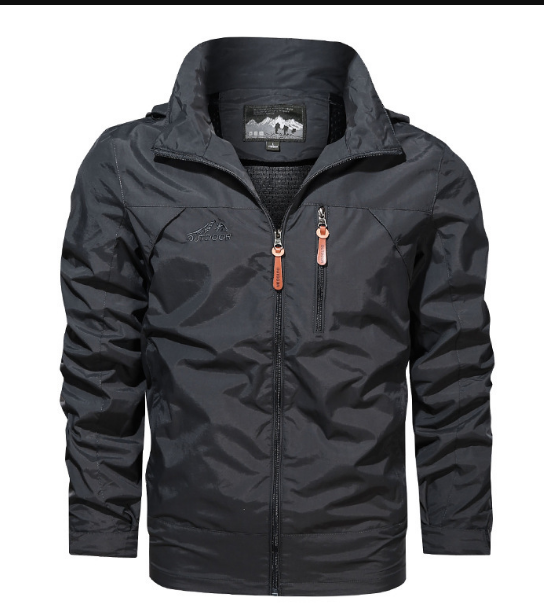 Liam | Waterproof Hooded Men’s Jacket With Full-Zip And Zippered Pockets