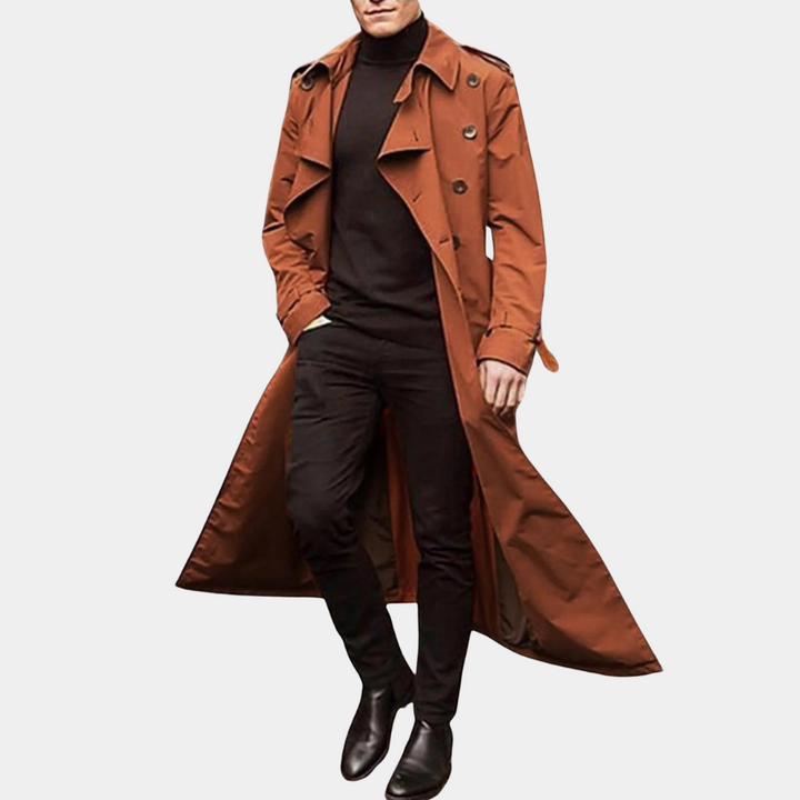 Loren | Refined All-Season Belted Overcoat With Timeless Tailoring For Men