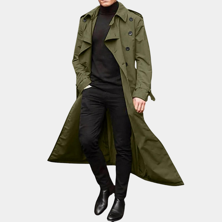 Loren | Refined All-Season Belted Overcoat With Timeless Tailoring For Men