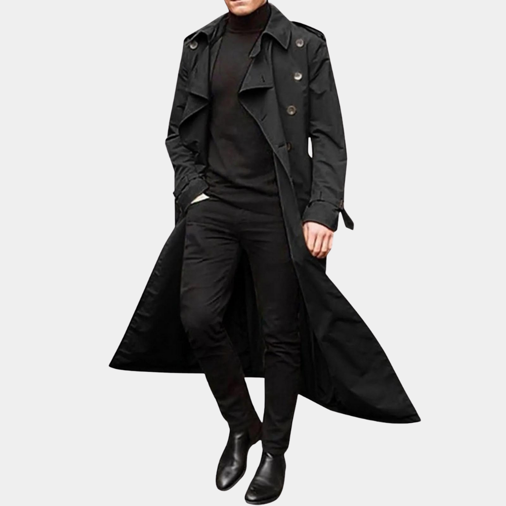 Loren | Refined All-Season Belted Overcoat With Timeless Tailoring For Men