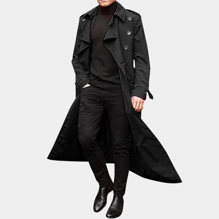 Loren | Refined All-Season Belted Overcoat With Timeless Tailoring For Men
