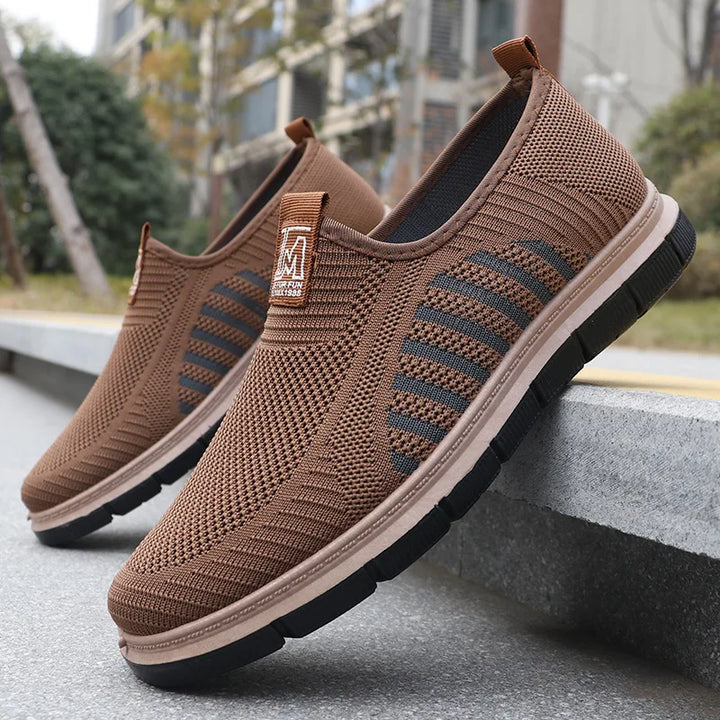 Noah | Men’s Orthopedic Lightweight Slip-On Sneakers With Knit Mesh Upper And Textured Sole