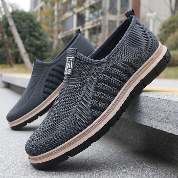 Noah | Men’s Orthopedic Lightweight Slip-On Sneakers With Knit Mesh Upper And Textured Sole